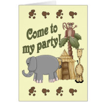 1st Birthday Safari Greeting Card