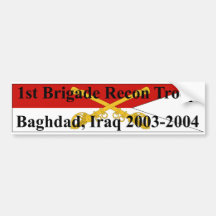 1st Brigade Recon Troop - Iraq - Bumper Sticker
