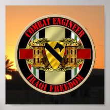 1st Cavalry Division Engineer OIF VETERAN Posters