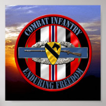 1st Cavalry Division Infantry OEF VETERAN Poster