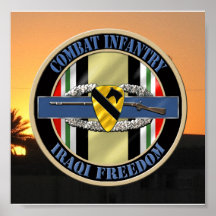 1st Cavalry Division Infantry OIF VETERAN Posters