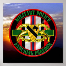 1st Cavalry Division Military Police OEF VETERAN Posters