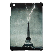 1st Lightning Strike Paris Eiffel Tower 1902 ipad iPad Mini Covers