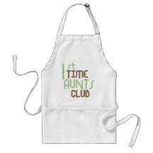 1st Time Aunts Club (Green) Apron