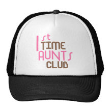 1st Time Aunts Club (Pink) Mesh Hats