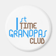 1st Time Grandpas Club (Blue) Magnets