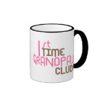 1st Time Grandpas Club (Pink) Mugs