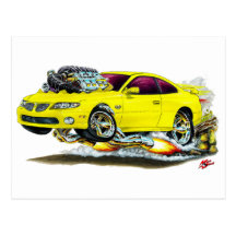 2004-06 GTO Yellow Car Postcard
