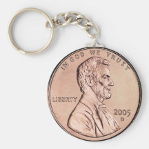 2005 Lincoln Memorial 1 cent copper coin money Key Chains