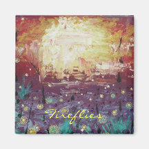 20100905-083400, Fireflies Fridge Magnet