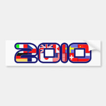 2010 Country FLAGS Bumper Sticker