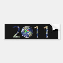 2011 with SA flag Bumper Stickers