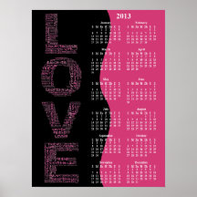2012: A Year of Love Yearly Wall Calendar Posters