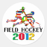 2012: Field Hockey Round Sticker