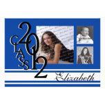 2012 Graduation Blue Tri Photo Announcements