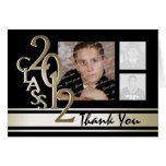 2012 Graduation Gold and Black Thank you Greeting Card