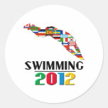 2012: Swimming Round Stickers