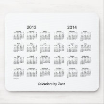 2013 - 2014 2 Year Calendar Mouse Pads
