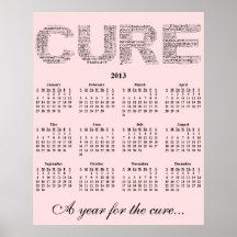 2013: A Year for the Cure Wall Calendar Poster
