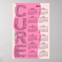 2013: A Year for the Cure Yearly Wall Calendar Print