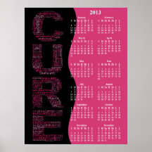 2013: A Year for the Cure Yearly Wall Calendar Poster
