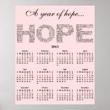 2013: A Year of Hope Wall Calendar Poster