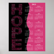 2013: A Year of Hope Yearly Wall Calendar Print
