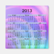 2013 Calendar Abstract Rainbow Magnet