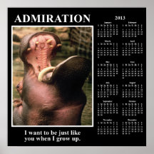 2013 Demotivational Wall Calendar: I Admire You Posters