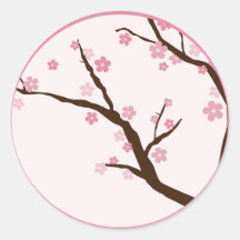 20 - 1.5"  Envelope Seal WT Cherry Blossom Sticker