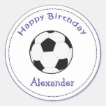 20 Customisable Cupcake Toppers Soccer Ball Sports Round Stickers