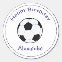 20 Customisable Cupcake Toppers Soccer Ball Sports Round Stickers
