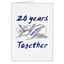 20th. Anniversary Greeting Card