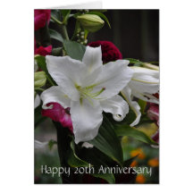20th  Anniversary Template Greeting Cards