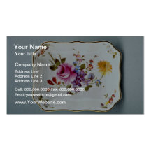 20th century ashtray, Derby, England  flowers Business Card Templates
