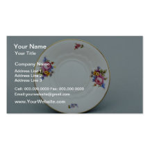 20th century saucer, Rosenthal, Germany  flowers Business Card Template
