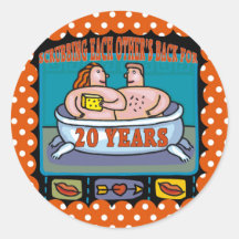 20th Wedding Anniversary Sticker
