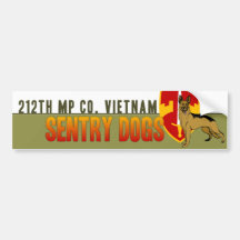 212th MP Co. Vietnam - Sentry Dogs Bumper Stickers