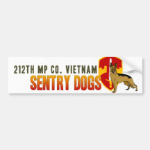 212th MP Co. Vietnam - Sentry Dogs Bumper Stickers