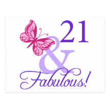 21 And Fabulous Birthday Postcards