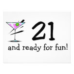 21 And Ready For Fun Martini Announcements