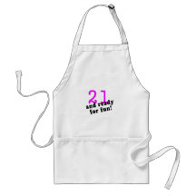21 And Ready For Fun Pink Apron