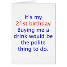21 buy me a drink card