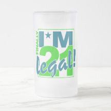 21 & LEGAL mug - choose style & colour