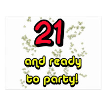 21 & ready to party_edited-1 postcard