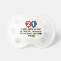 21 year old birthday designs pacifiers