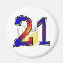 21st birthday beer magnets
