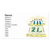 21st Birthday Business Cards