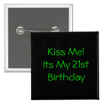 21st Birthday Buttons