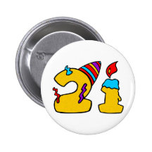 21st Birthday Buttons